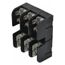 Fuse Block, 3 Pole, 10 to 14 AWG, DIN Rail Mount, 600 VAC/VDC, 30A, 30313R