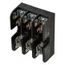 Fuse Block, 3 Pole, 10 to 14 AWG, DIN Rail Mount, 600 VAC/VDC, 30A, 30323R
