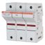 Fuse Holder, 3 Pole, DIN Rail Mount, 600 VAC/VDC, 30A, US3J3I