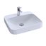 LT415G#01 Arvina Rectangular 20" Vessel Bathroom Sink w/ CEFIONTECT for 1 Hole Faucets (Cotton White)