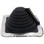 Closed to 5-3/4" Square Multi-Flash Master Flash w/ Retrofit Option for Metal Roofs, Model #3 (Black EPDM)