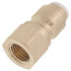 1/4" OD x 1/4" Brass Threaded FFL Female Connector (Lead Free)