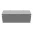 8" x 24" x 8" NEMA 1 Screw Cover Lay-In Wireway, Steel, Gray, No Knockouts, 8824-GSC1-NK