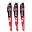 6" 5 TPI AX w/NITRUS Carbide Teeth SAWZALL Blade for Wood with Nails (Pack of 3), 48-00-7351