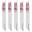 6" 14 TPI SAWZALL Blade for Medium Metal (Pack of 25), 48-00-8182