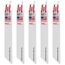 6" 14 TPI SAWZALL Blade for Medium Metal (Pack of 25), 48-00-8182
