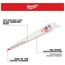 12" 5 TPI SAWZALL Blade for Wood with Nails (Pack of 50), 48-01-6037
