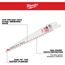12" 5 TPI SAWZALL Blade for Wood with Nails (Pack of 100), 48-01-7037