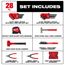 28 Piece Hex Key & Hammer Set with Tray for PACKOUT Drawers, 48-22-0161