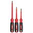 3 Piece Insulated Screwdriver Set, Slotted & Square, 48-22-2203