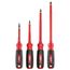 4 Piece 1000V Insulated Screwdriver Set with Square Recess, 48-22-2205