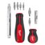 2 Piece 11-in-1 Multi-Bit Screwdriver and 6-in-1 Stubby Multi-Bit Screwdriver Set