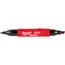 INKZALL Double Sided Black Jobsite Marker – Fine Point & Chisel Tip, 48-22-3113