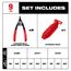 9 Piece Snap Ring Pliers Set, 48-22-6539