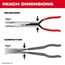 2 Piece Long Reach Pliers Set, 48-22-6542