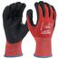 12 Pair Cut Level 2 Nitrile Dipped Gloves (Medium), 48-22-8926B