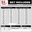 98 Piece 3/8" Drive 6-Pt & 12-Pt Metric & SAE Ratchet & Socket Set w/ PACKOUT Low-Profile Organizer
