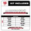 10 piece 3/8" SAE Sockets with 4 Flat Sides, 48-22-9403