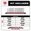 10 piece 3/8" SAE Deep Well Sockets with 4 Flat Sides, 48-22-9405