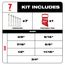 7 piece Ratcheting Combination Wrench Set - SAE, 48-22-9406