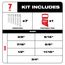 7 piece SAE Flex Head Combination Wrenches, 48-22-9429
