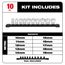 10 piece 3/8" Metric Sockets with 4 Flat Sides, 48-22-9503