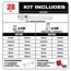 1/4" Drive 28 piece Ratchet & Socket Set - Metric, 48-22-9504