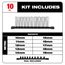 10 piece 3/8" Metric Deep Well Sockets with 4 Flat Sides, 48-22-9505