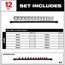 12 Piece 3/8" Drive 12-Point Metric Socket Set, 48-22-9520