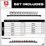 13 Piece 1/2" Drive 12-Point Metric Socket Set, 48-22-9522