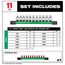 11 Piece 1/4" Drive Low-Profile TORX Bit Socket Set, 48-22-9533