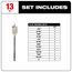 13 Piece Flat Boring Bit Set, 48-27-1520