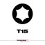 SHOCKWAVE Impact Duty 1" TORX T15 Insert Bits (Pack of 25), 48-32-4134