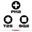 3 Piece SHOCKWAVE Impact Duty PH2/SQ2/T25 Double Ended Bits, 48-32-4319