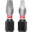 SHOCKWAVE Impact Duty 1" Square Recess #3 Insert Bits (Pack of 2), 48-32-4423
