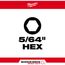 SHOCKWAVE Impact Duty 1" Hex 5/64" Insert Bits (Pack of 25), 48-32-4701