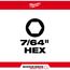 SHOCKWAVE Impact Duty 1" Hex 7/64" Insert Bits (Pack of 25), 48-32-4703