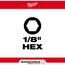 SHOCKWAVE Impact Duty 1" Hex 1/8" Insert Bits (Pack of 25), 48-32-4704