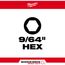 SHOCKWAVE Impact Duty 1" Hex 9/64" Insert Bits (Pack of 25), 48-32-4705