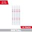 5-1/4" 24TPI T-Shank Metal Cutting Bi-Metal Jig Saw Blades (Pack of 5), 48-42-5166