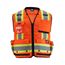 Class 2 Surveyor's High Visibility Orange Safety Vest (4XL/5XL), 48-73-5168