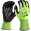 High Visibility Cut Level 4 Polyurethane Dipped Gloves- (2XL) 48-73-8944