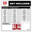 29 Piece THUNDERBOLT Titanium Drill Bit Set , 48-89-0012