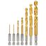 7 Piece SHOCKWAVE Impact Duty RED HELIX Titanium Drill Bit Set, 48-89-4637