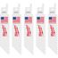 4" 6 TPI SAWZALL Blade for Wood with Nails (Pack of 5), 49-00-5460