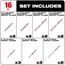 16 Piece Metal Cutting Sawzall Blade Set, 49-22-1216