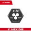 4-36 NS 1" Hex Threading Die, 49-57-5307