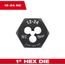 12-24 NC 1" Hex Threading Die, 49-57-5330