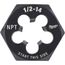 1/2"-14 NPT 2-1/6" Hex Threading Die, 49-57-5393