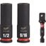 3 Piece SHOCKWAVE Impact Duty 3/8" Drive SAE Deep 6 Point Socket Set, 49-66-4417